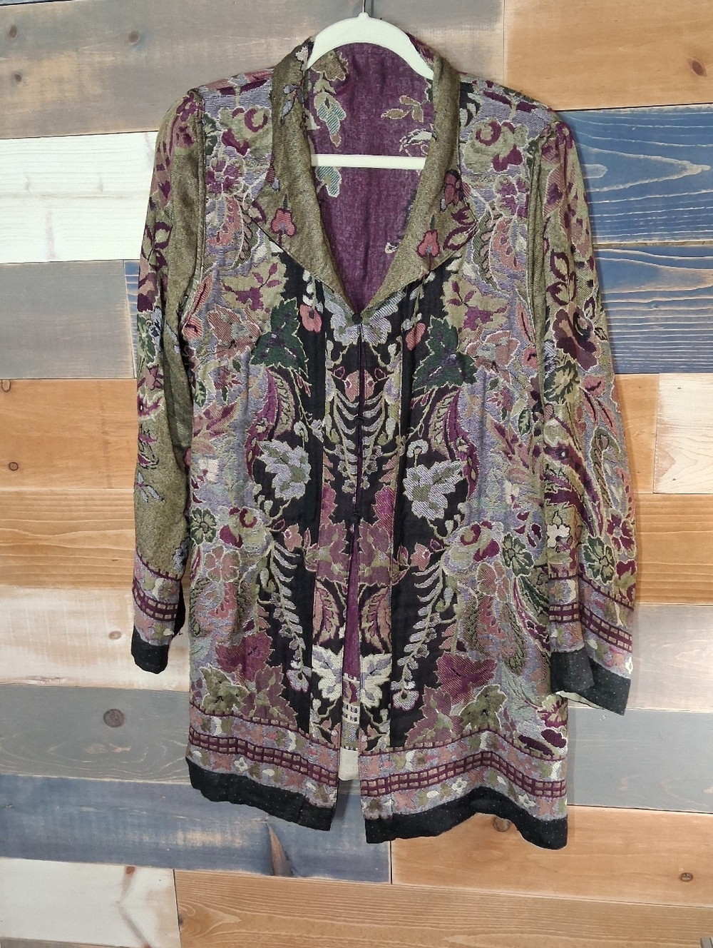 Vintage TravelSmith Jacobean Reversible Jacket L